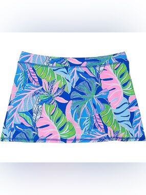 Lilly Pulitzer luxletic mini sika skort UPF 50+ BLUE GROTTO BELEAF IN YOURSELF